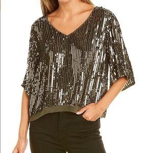 Velvet by Graham & Spencer Karen Sequin Blouse